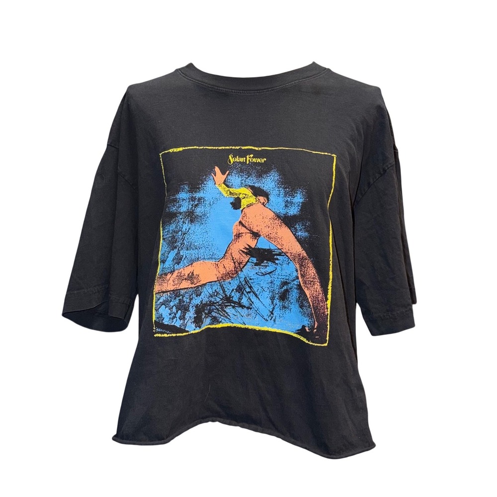Lorde Solar Power Tour T Shirt Large Black Good Cropped Graphic Concert Tee 2022